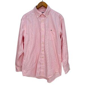Vineyard Vines Tucker Shirt Stripe Pink Preppy Mens Size Large